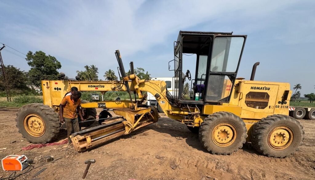 JCB with equipments